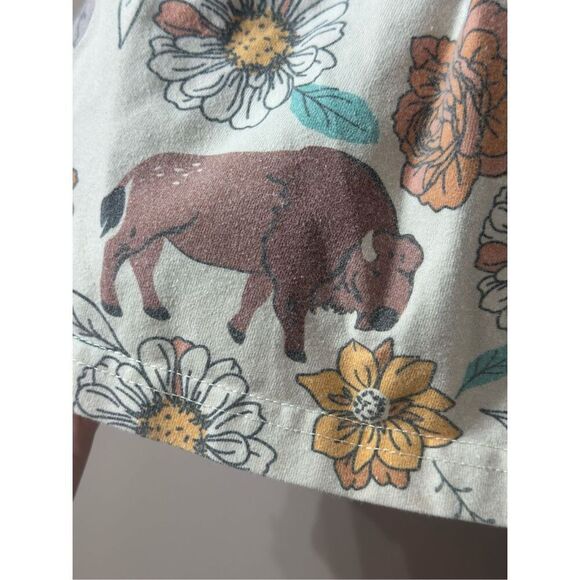 Little Gosling Animal & Floral Print Long Sleeve Fit & Flare Toddler's Dress 2T - Picture 3 of 11